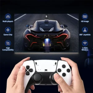 Alternative view of M15 Game Stick 4K Retro Κονσόλα με 2 Χειριστήρια – Λευκή